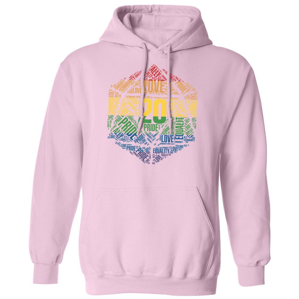 D20 Pride Classic Unisex Hoodie - Light Pink - 3