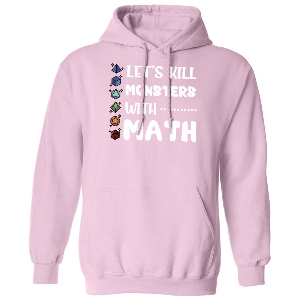 Let's Kill Monsters With Math Classic Unisex Hoodie - Light Pink - 3