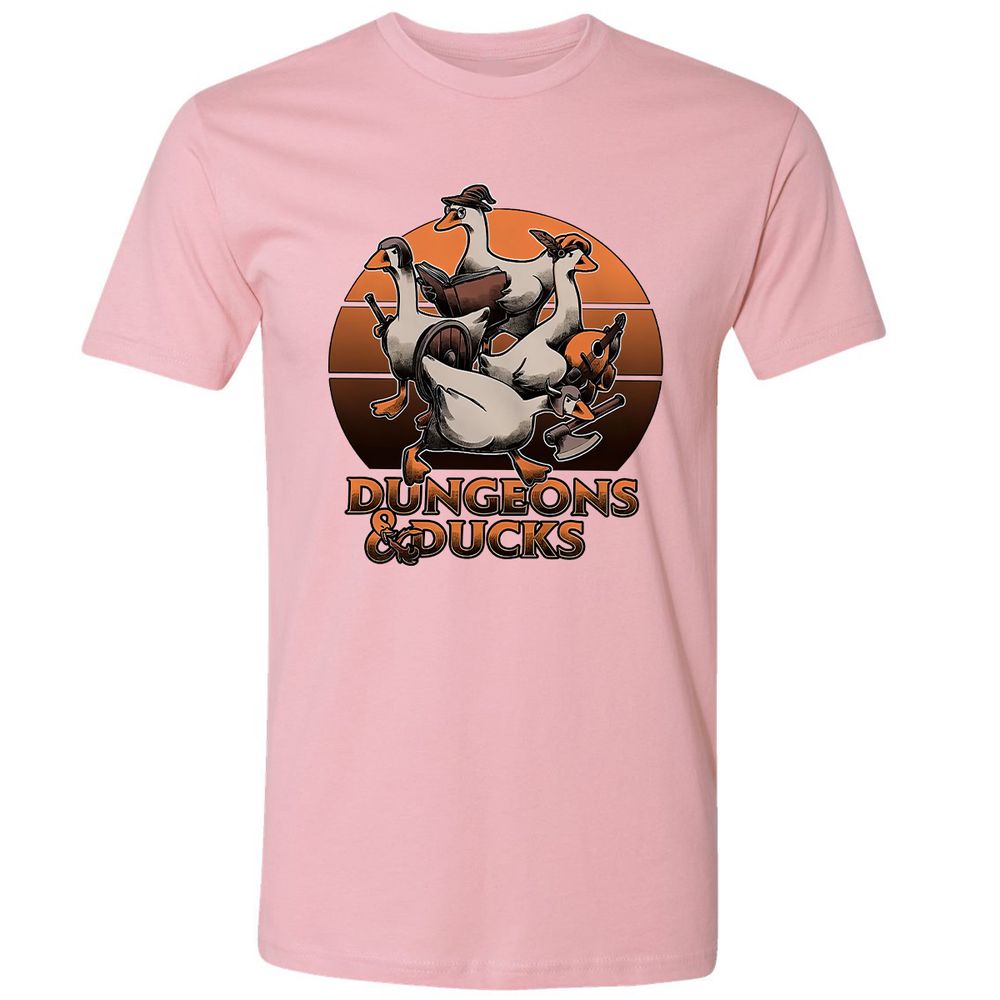 Dungeons And Ducks Premium Unisex T-Shirt - Light Pink - 3
