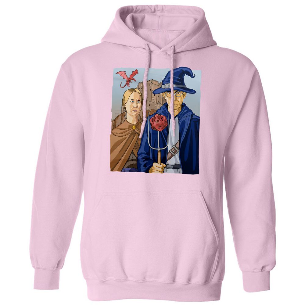 DnD Gothic Classic Unisex Hoodie - Light Pink - 3