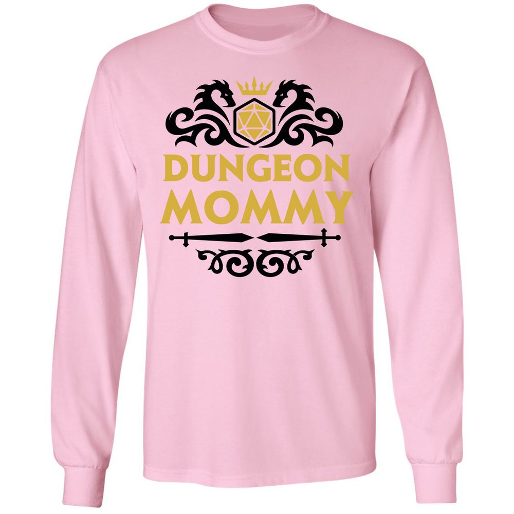 Dungeon Mommy Long Sleeve T-Shirt - Light Pink - 3