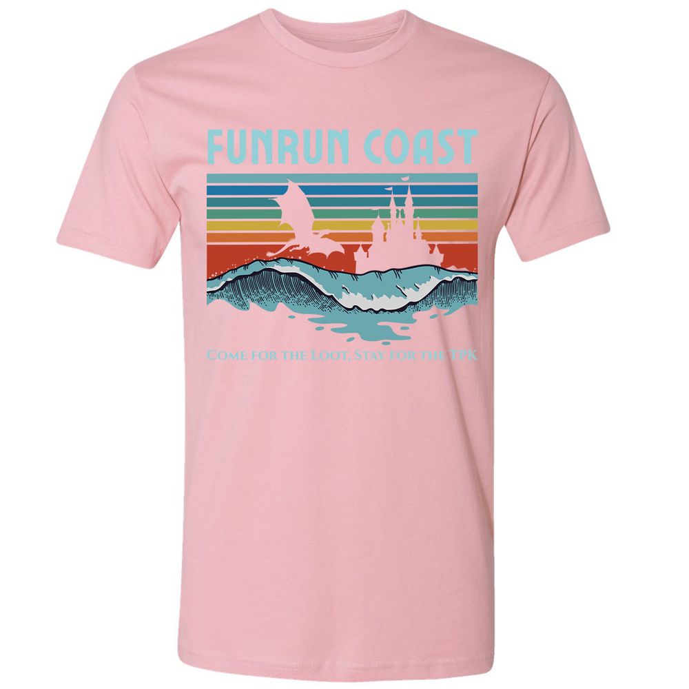 FUNRUN COAST Premium Unisex T-Shirt - Light Pink - 3