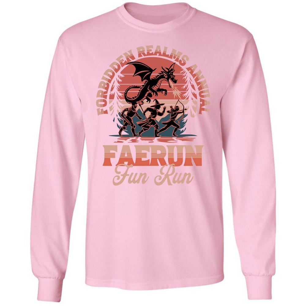 Faerun Fun Run Long Sleeve T-Shirt - Light Pink - 3