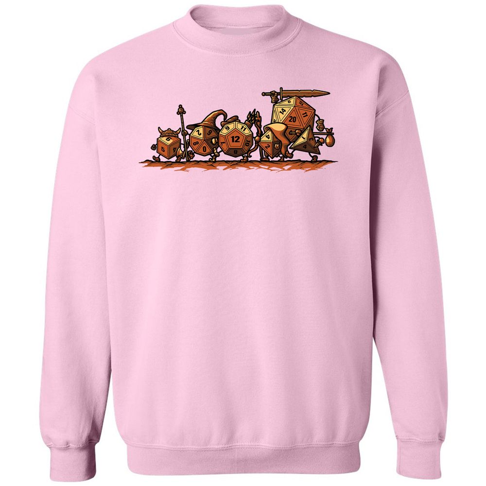 Fellowship Of The Dices Classic Unisex Sweatshirt - Light Pink - 3