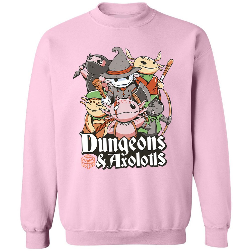 Dungeons And Axolotls Classic Unisex Sweatshirt - Light Pink - 3