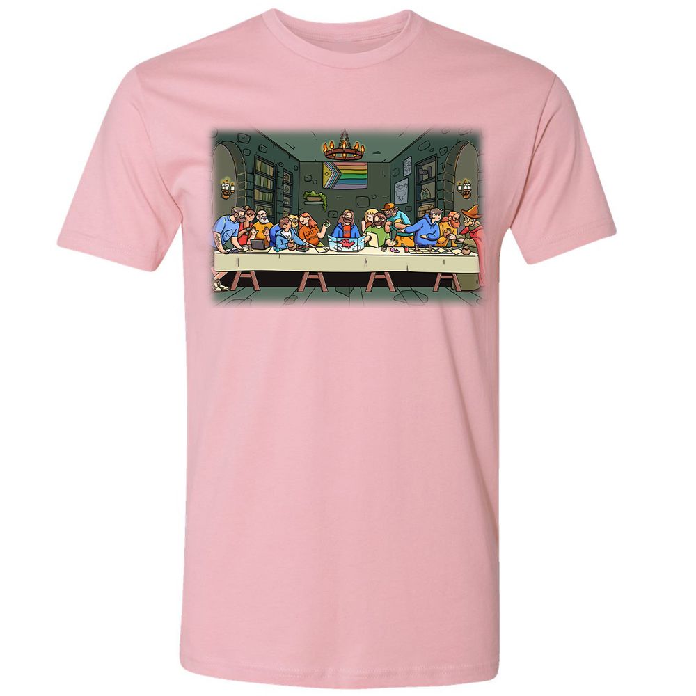 DnD Characters Pride Themed The Last Supper Shirt Premium Unisex T-Shirt - Light Pink - 3