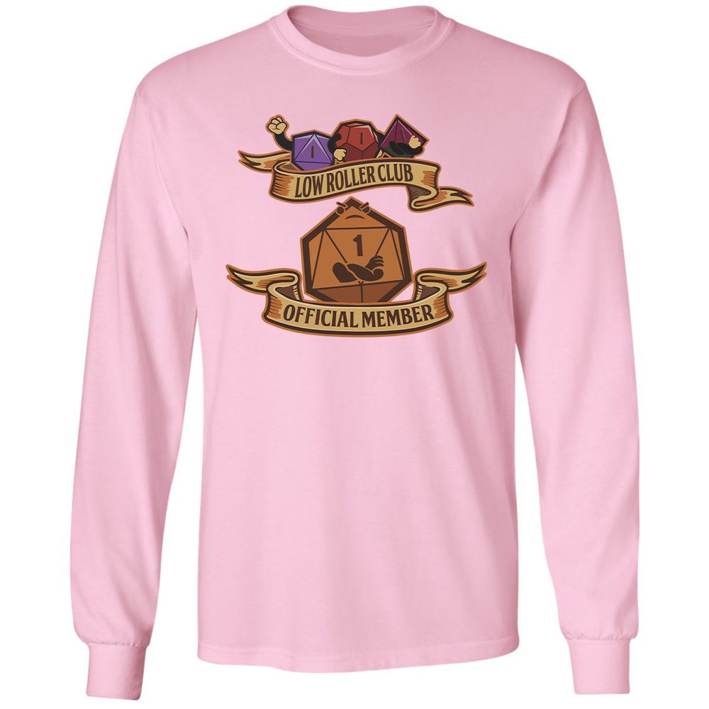 Low Roller Club Long Sleeve T-Shirt - Light Pink - 3