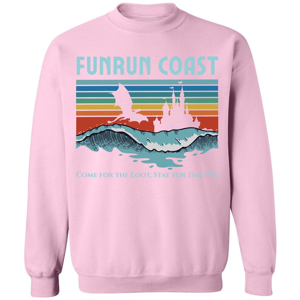 FUNRUN COAST Classic Unisex Sweatshirt - Light Pink - 3