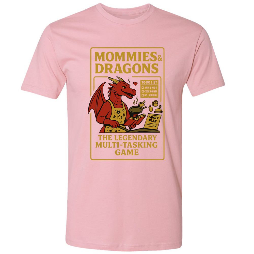 Mommies & Dragons Premium Unisex T-Shirt - Light Pink - 3