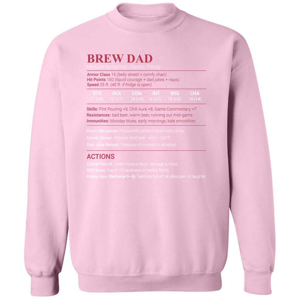Brew Dad Classic Unisex Sweatshirt - Light Pink - 3