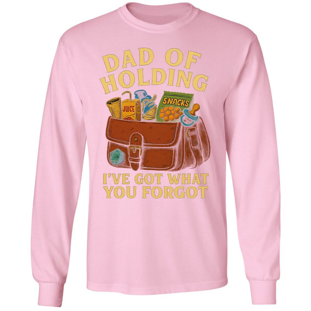 Dad Of Holding Long Sleeve T-Shirt - Light Pink - 3