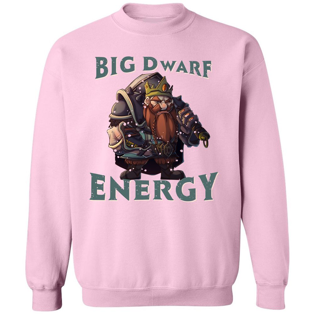 Big Dwarf Energy Classic Unisex Sweatshirt - Light Pink - 3