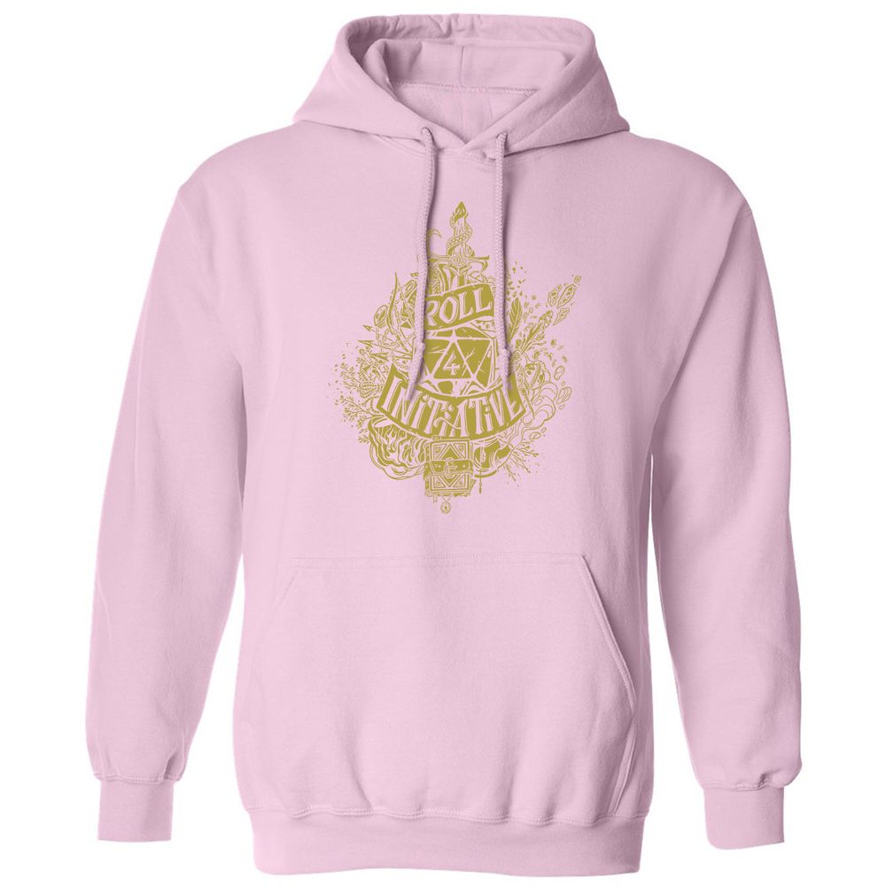 Roll Initiative Classic Unisex Hoodie - Light Pink - 3