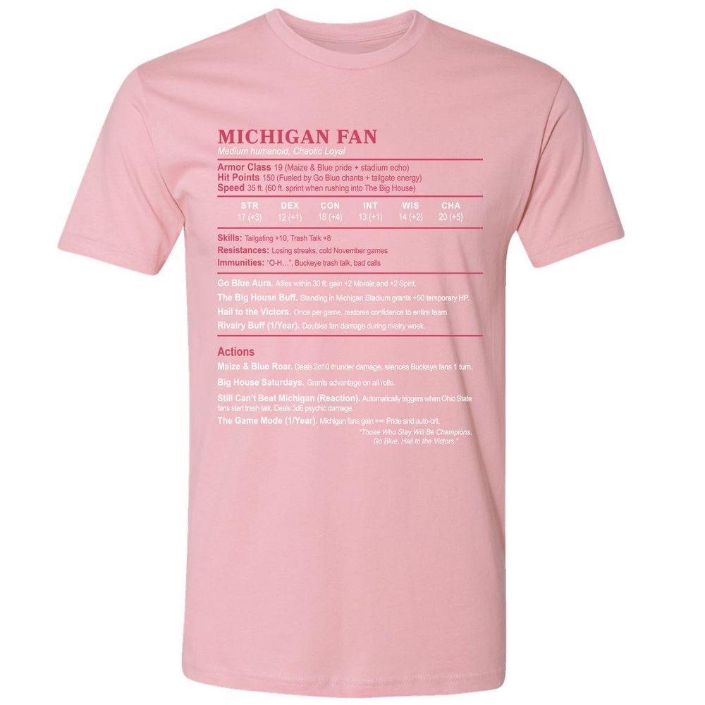 MICHIGAN FAN Premium Unisex T-Shirt - Light Pink - 3