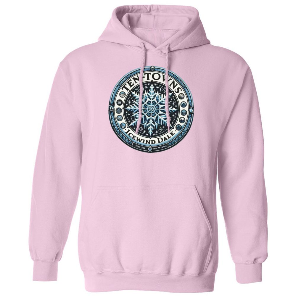 Ten-Towns Icewind Dale Classic Unisex Hoodie - Light Pink - 3