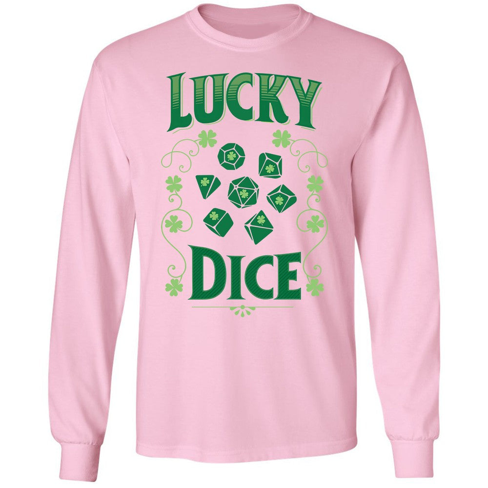 Lucky Dice Long Sleeve T-Shirt - Light Pink - 3