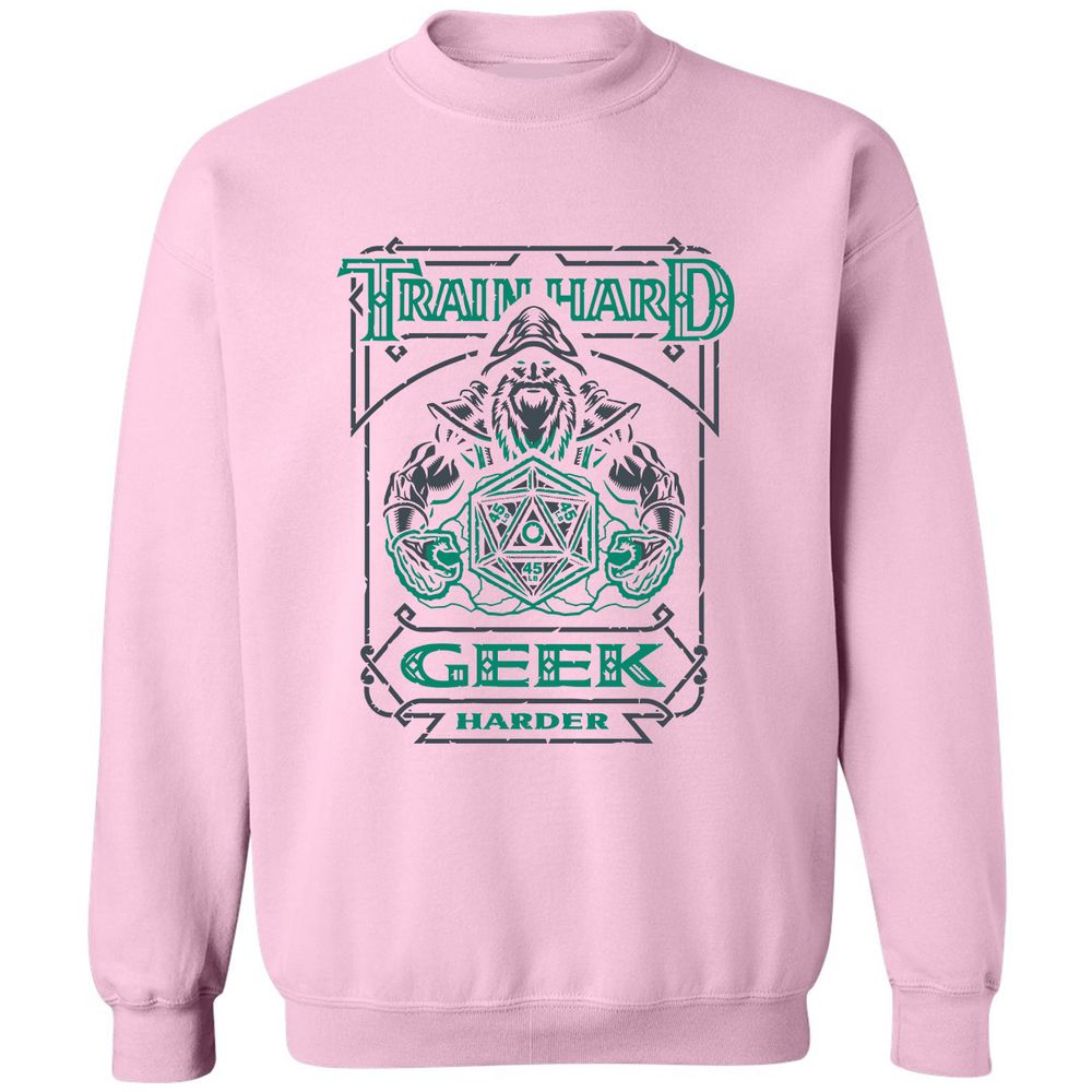 Train Hard, Geek Harder - Light Pink - 3