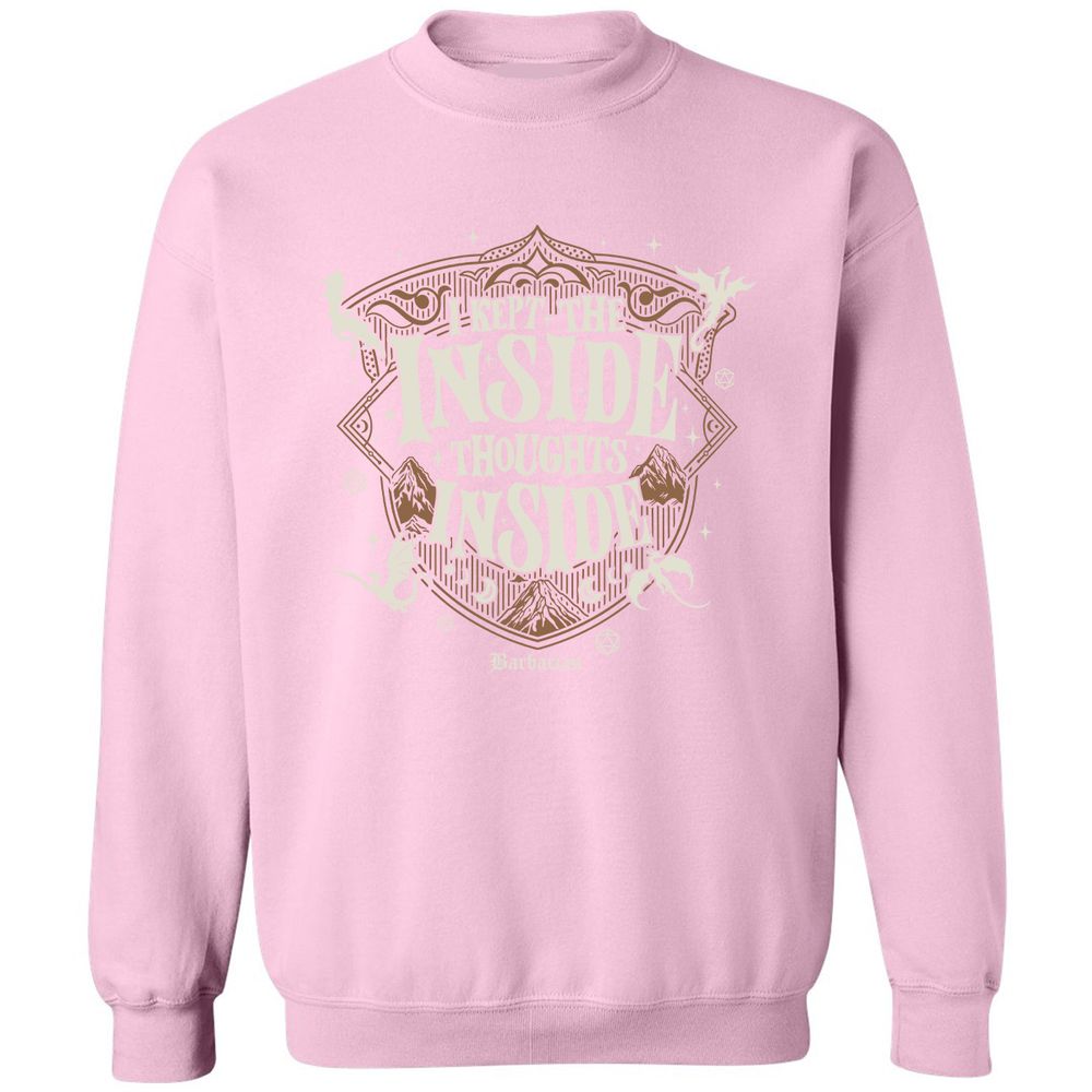 Barbarian I Kept The Inside Thoughts Inside - Light Pink - 3