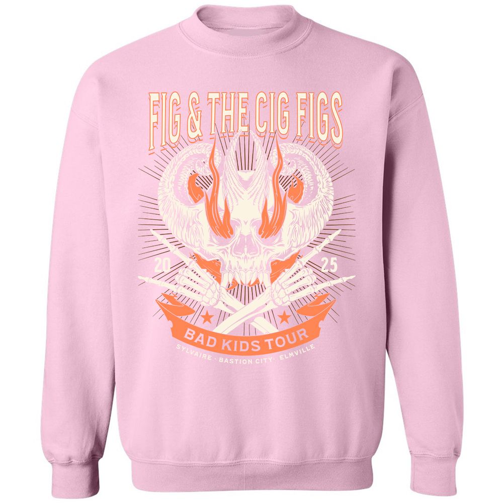 Fig and the Cig Figs, Dimension 20 Classic Unisex Sweatshirt - Light Pink - 3