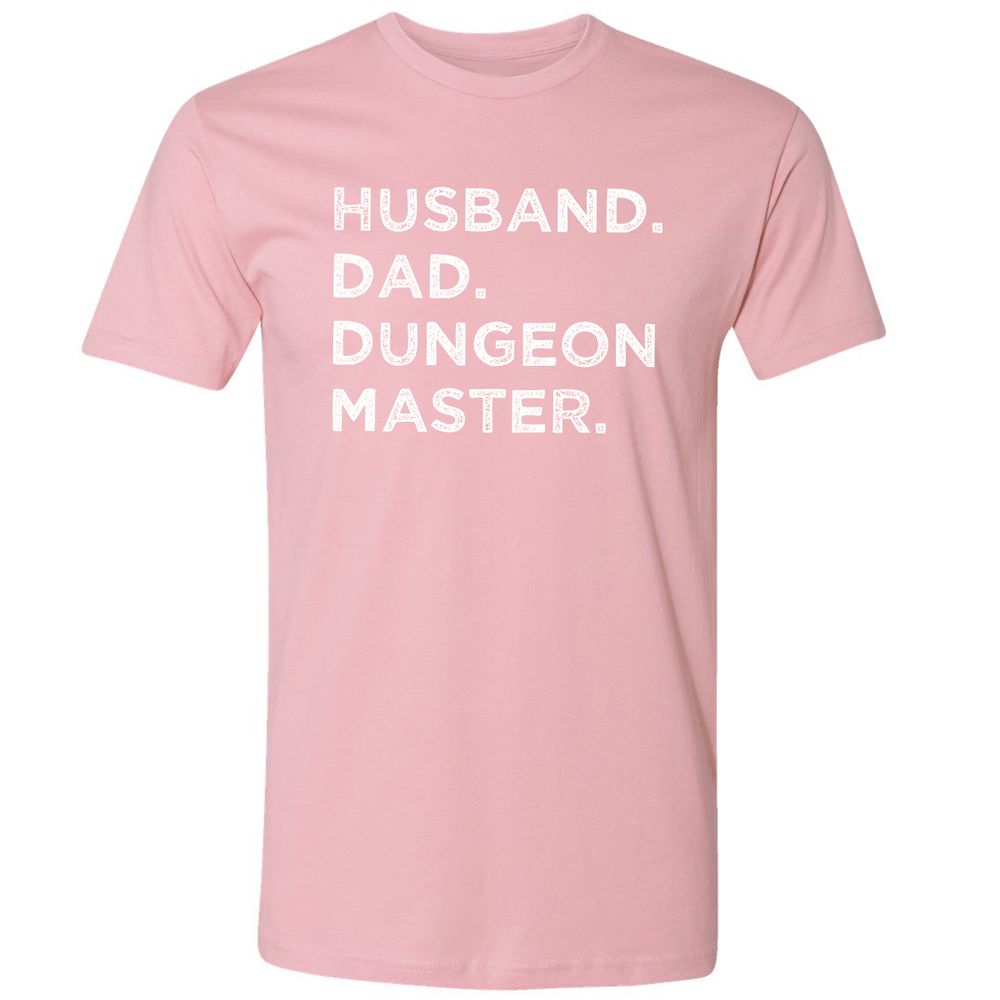 Husband Dad Dungeon Master Premium Unisex T-Shirt - Light Pink - 3