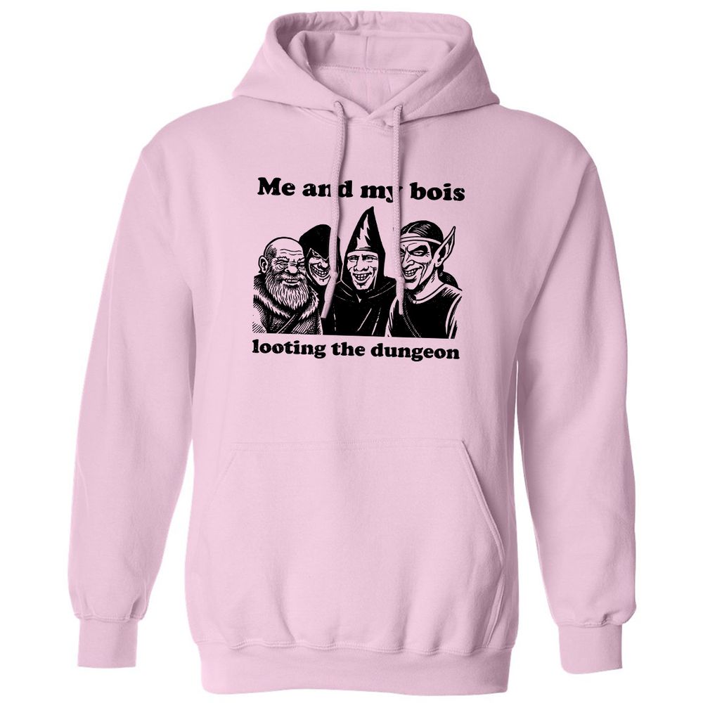 Me and my bois looting the dungeon Classic Unisex Hoodie - Light Pink - 3