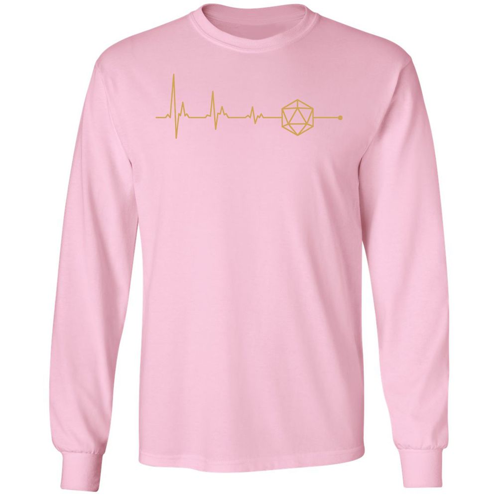 D20 Dice Is My Life Long Sleeve T-Shirt - Light Pink - 3