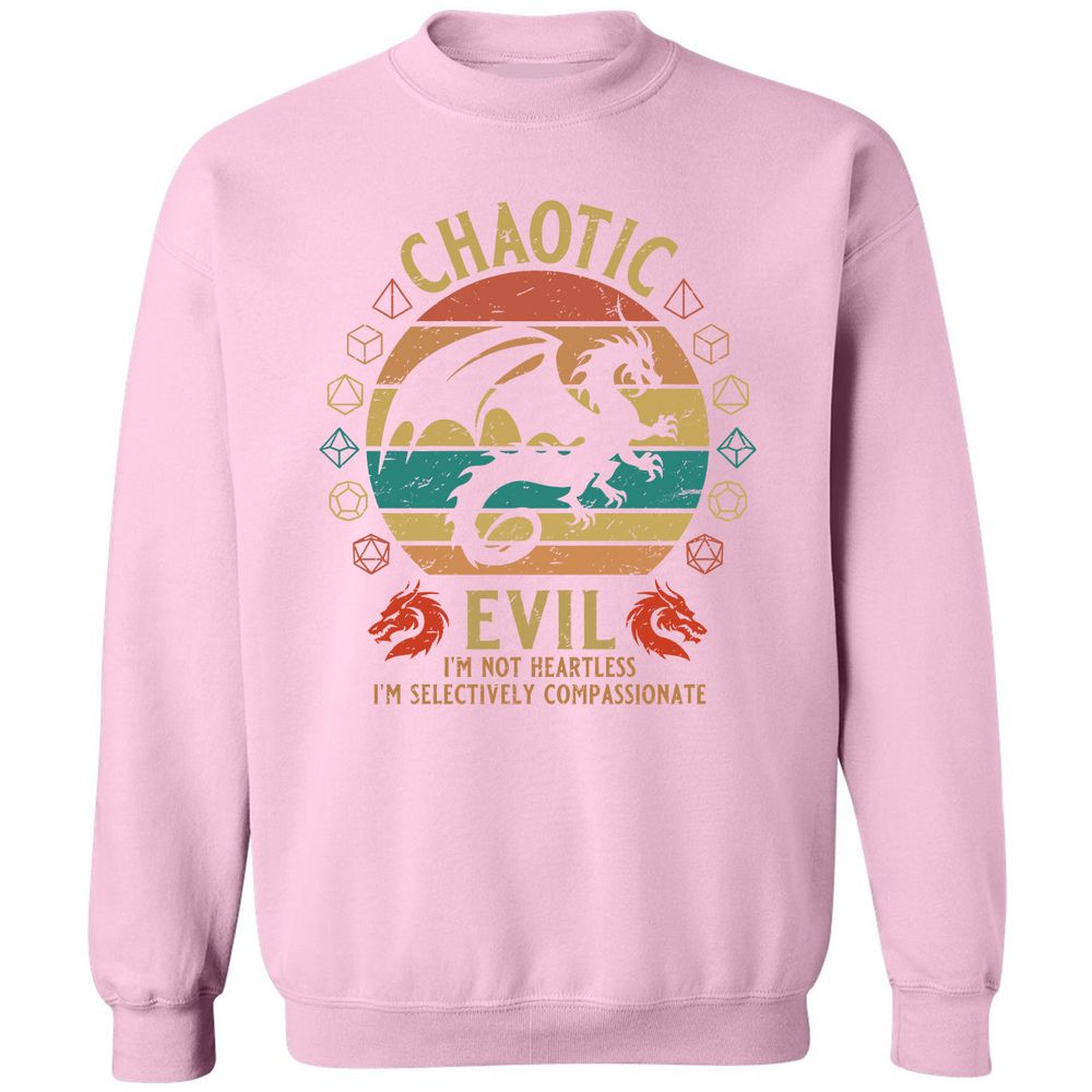Chaotic Evil Classic Unisex Sweatshirt - Light Pink - 3