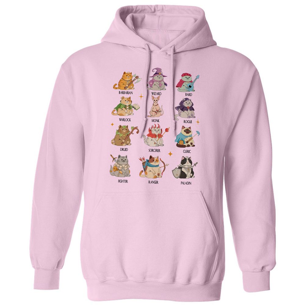 Dungeons And Cats Classic Unisex Hoodie - Light Pink - 3
