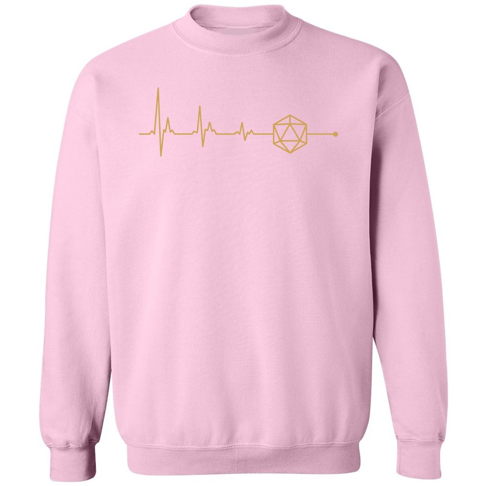 D20 Dice Is My Life Classic Unisex Sweatshirt - Light Pink - 3
