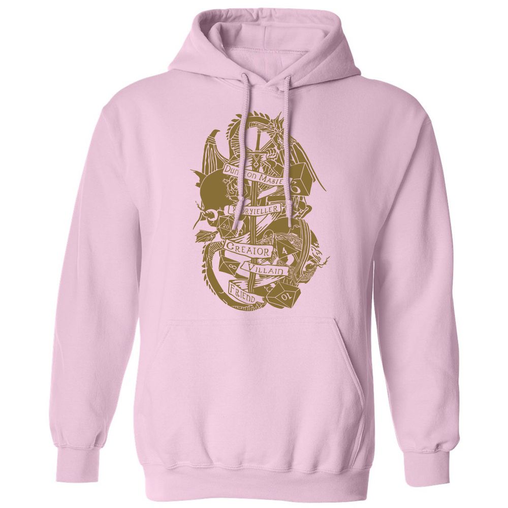Dungeon Master Dragon Classic Unisex Hoodie - Light Pink - 3