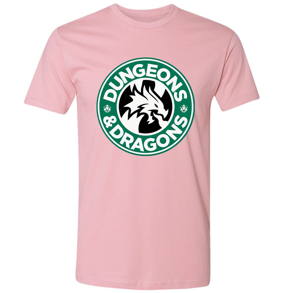 D&D Coffee Premium Unisex T-Shirt - Light Pink - 3