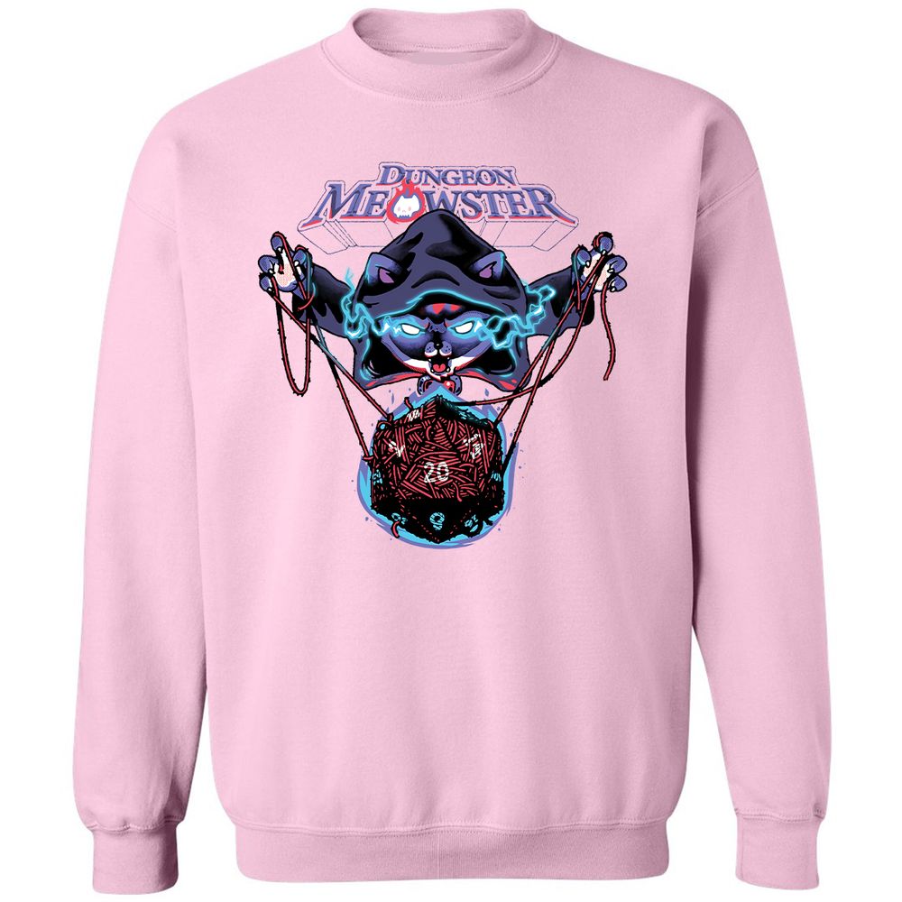 Dungeon Meowster Classic Unisex Sweatshirt - Light Pink - 3