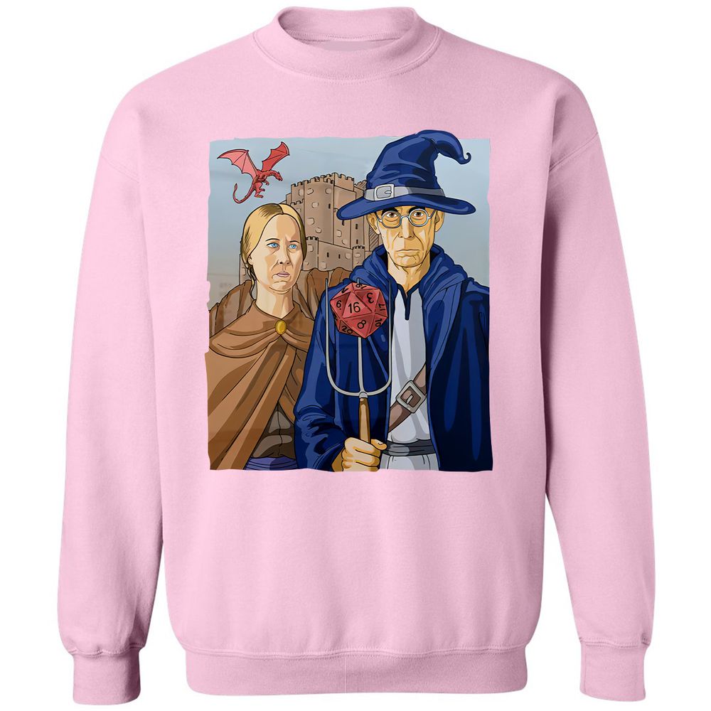 DnD Gothic Classic Unisex Sweatshirt - Light Pink - 3