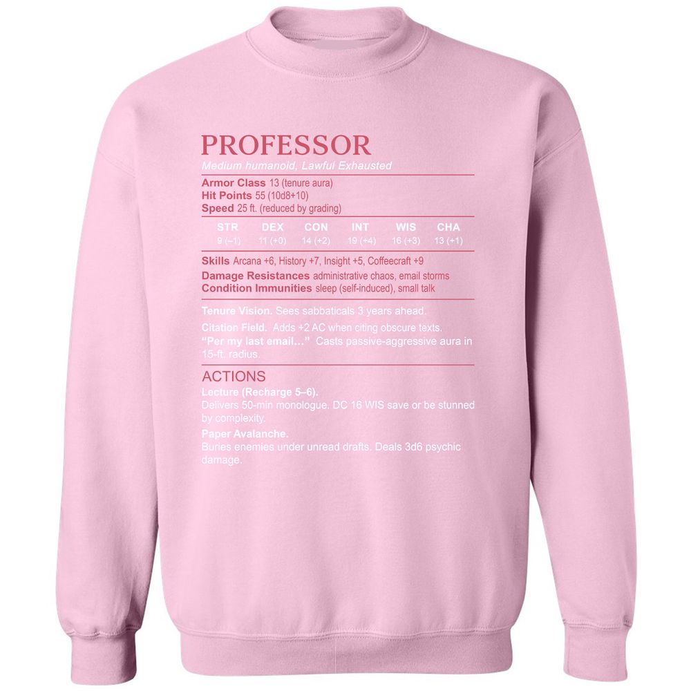 Professor Stats Classic Unisex Sweatshirt - Light Pink - 3