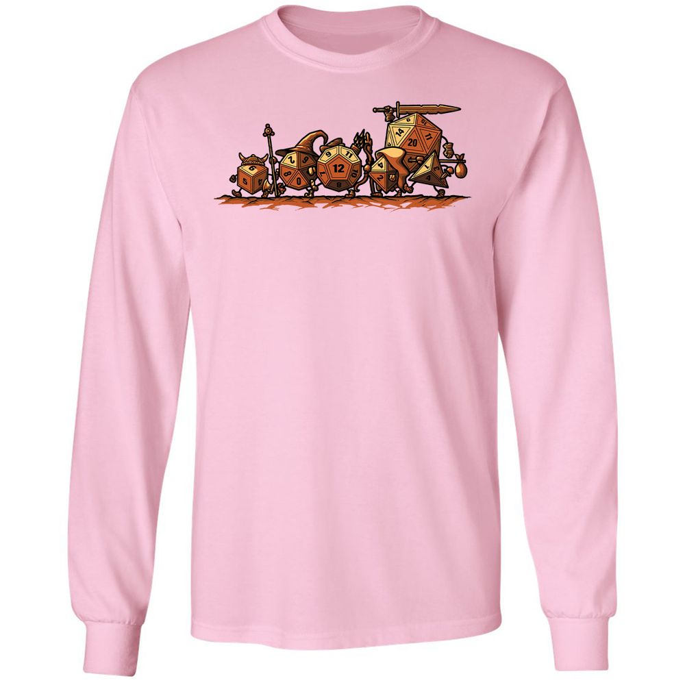 Fellowship Of The Dices Long Sleeve T-Shirt - Light Pink - 3