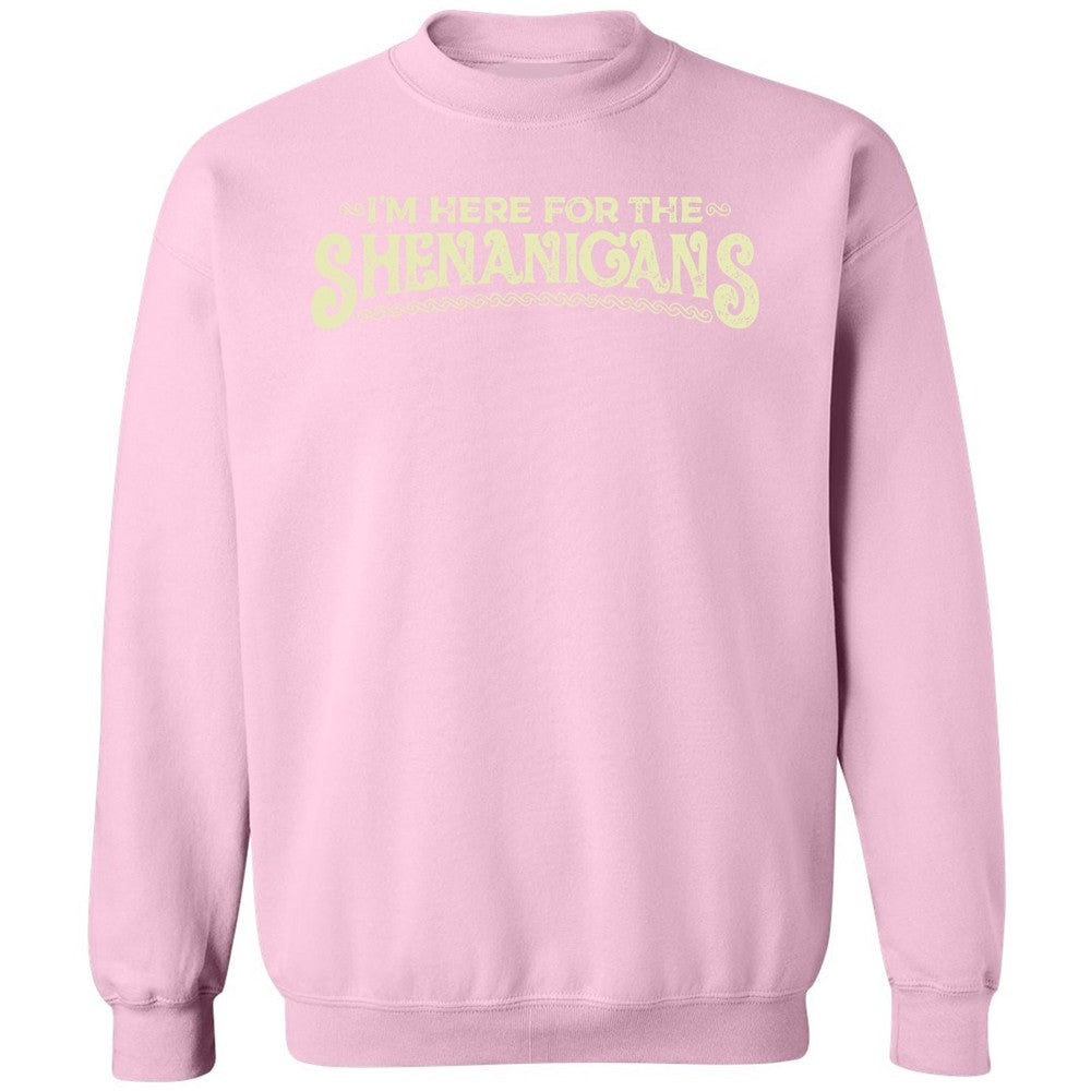 Here For The Shenanigans Classic Unisex Sweatshirt - Light Pink - 3