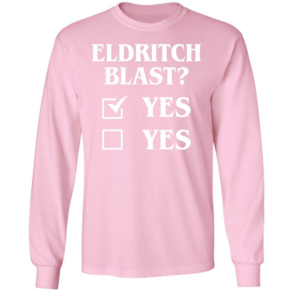 Eldritch Blast Yes Long Sleeve T-Shirt - Light Pink - 3