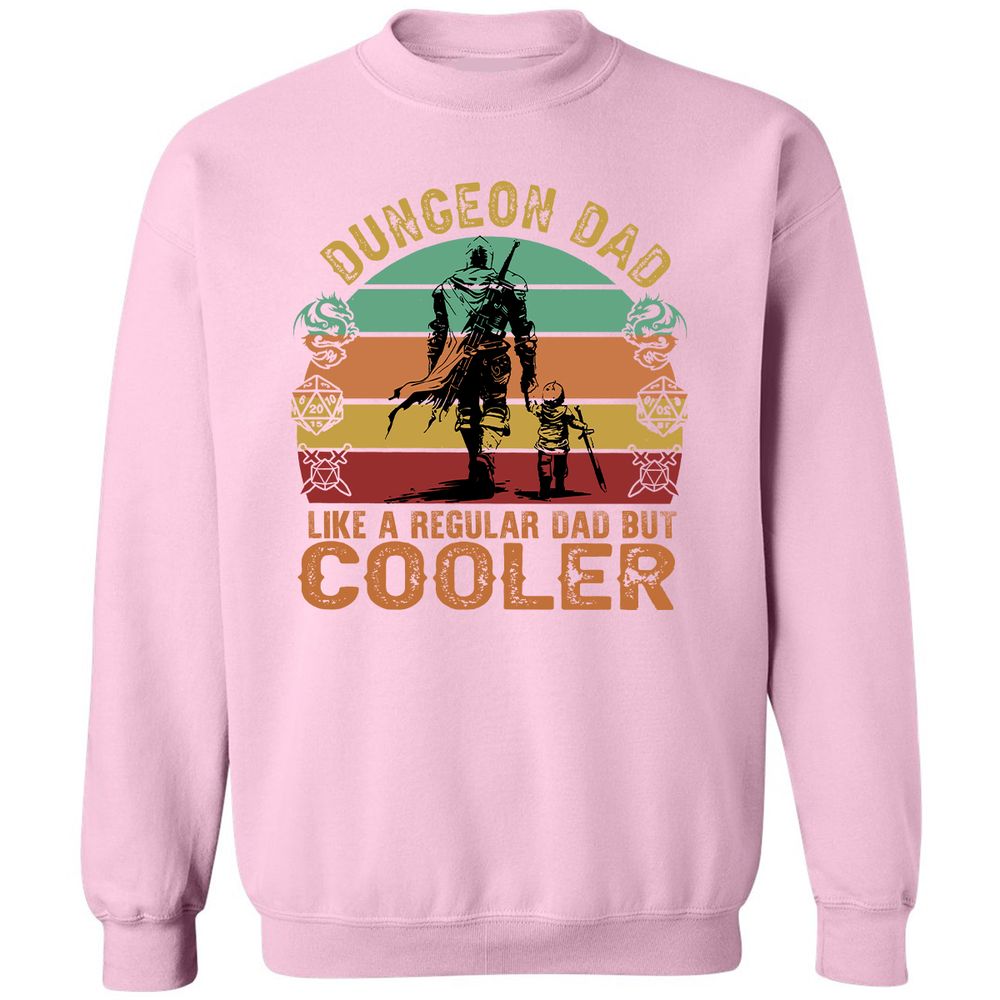 Dungeon Dad Like A Regular Dad Classic Unisex Sweatshirt - Light Pink - 3