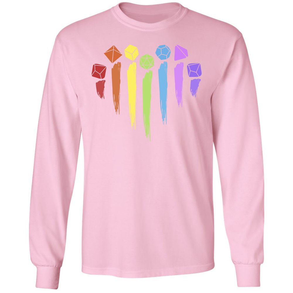 Dice Rainbow Heart Shape - Light Pink - 3
