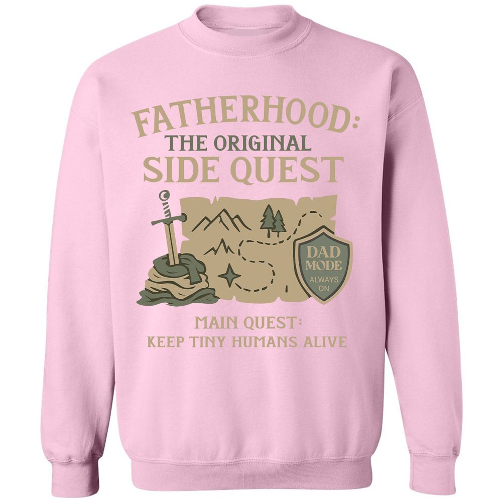 Fatherhood The Original Side Quest Classic Unisex Sweatshirt - Light Pink - 3