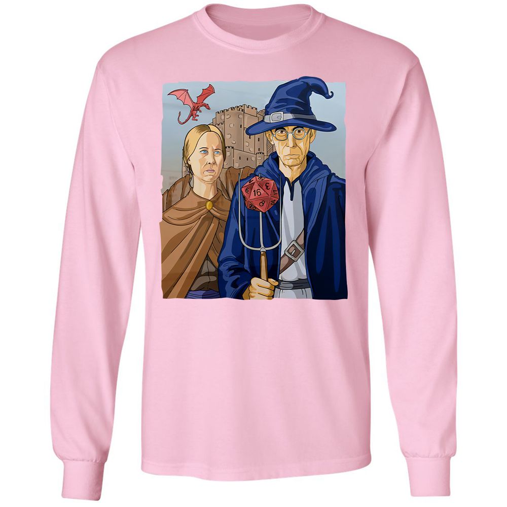 DnD Gothic Long Sleeve T-Shirt - Light Pink - 3