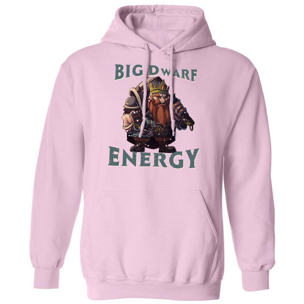 Big Dwarf Energy Classic Unisex Hoodie - Light Pink - 3