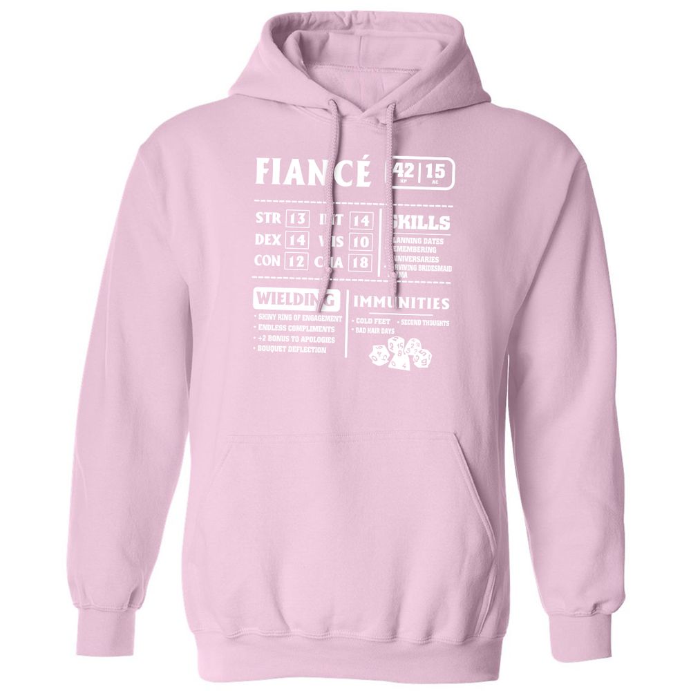 Fiance Stats Classic Unisex Hoodie - Light Pink - 3