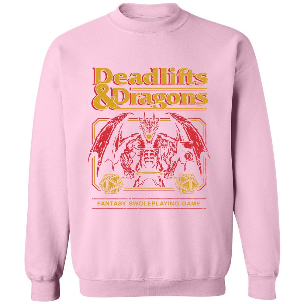 Deadlifts & Dragons - Light Pink - 3