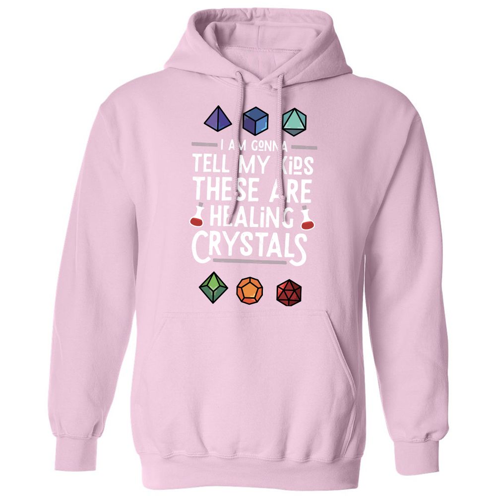 Healing Crystals Classic Unisex Hoodie - Light Pink - 3