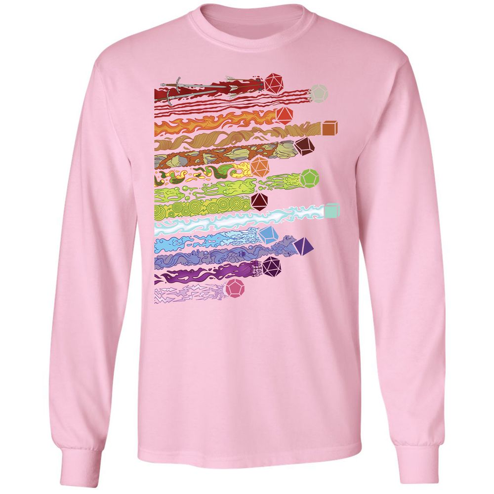 Damage Dices Long Sleeve T-Shirt - Light Pink - 3