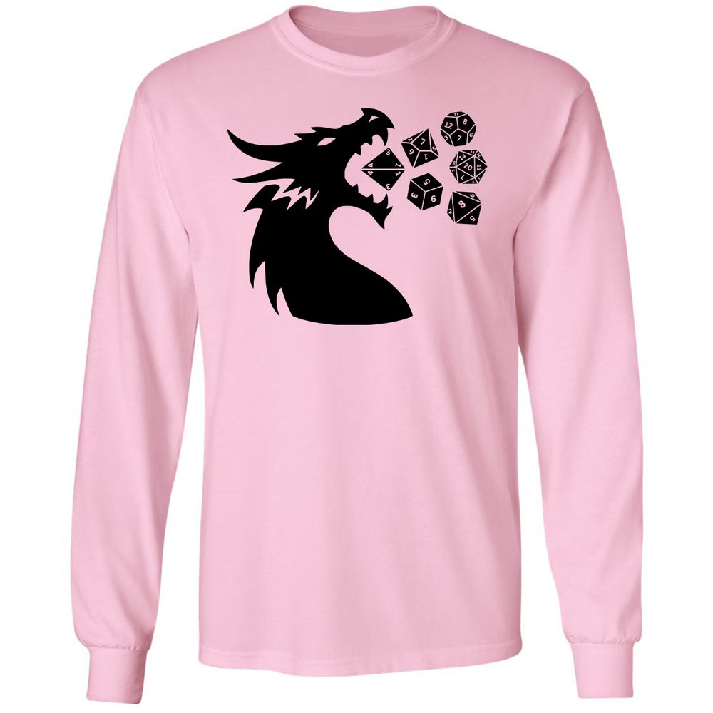Pac And Dragon Long Sleeve T-Shirt - Light Pink - 3