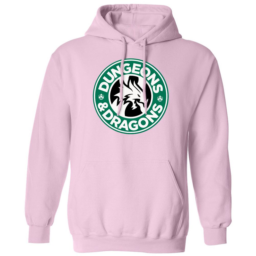 D&D Coffee Classic Unisex Hoodie - Light Pink - 3