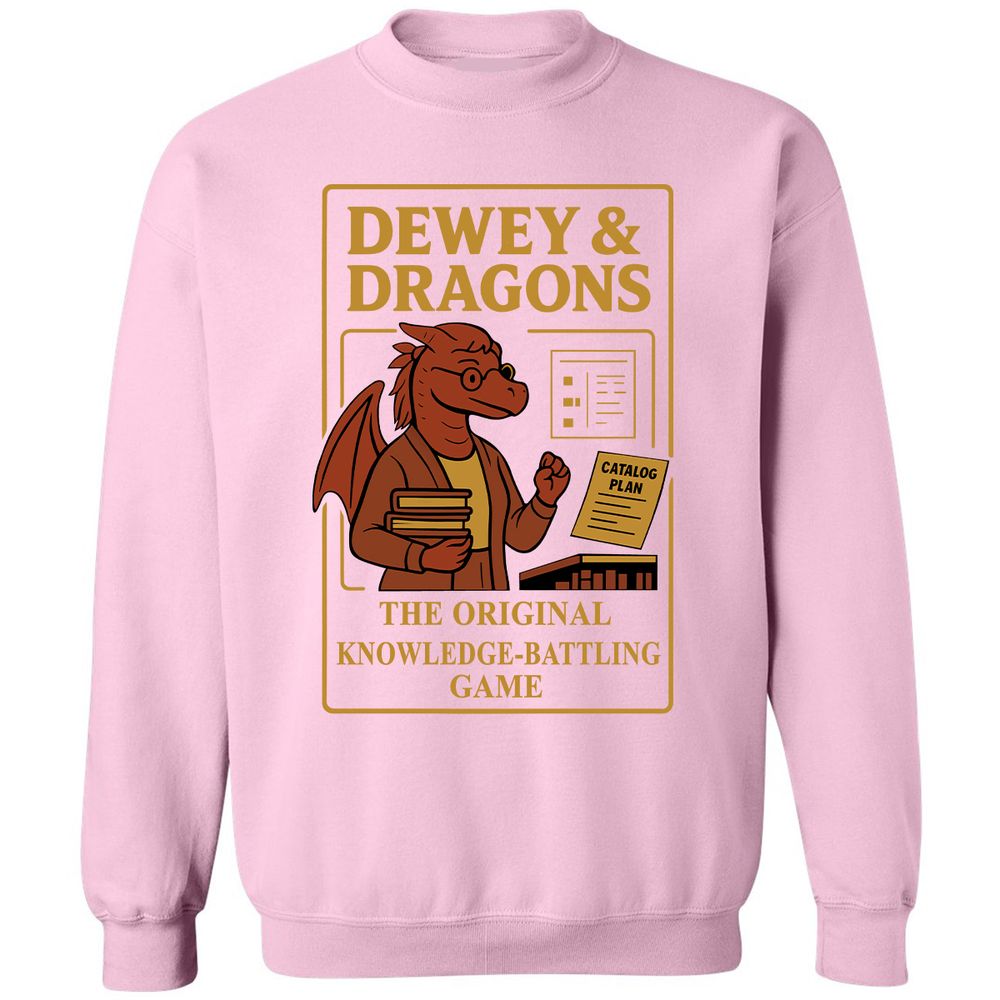 Dewey & Dragons Classic Unisex Sweatshirt - Light Pink - 3