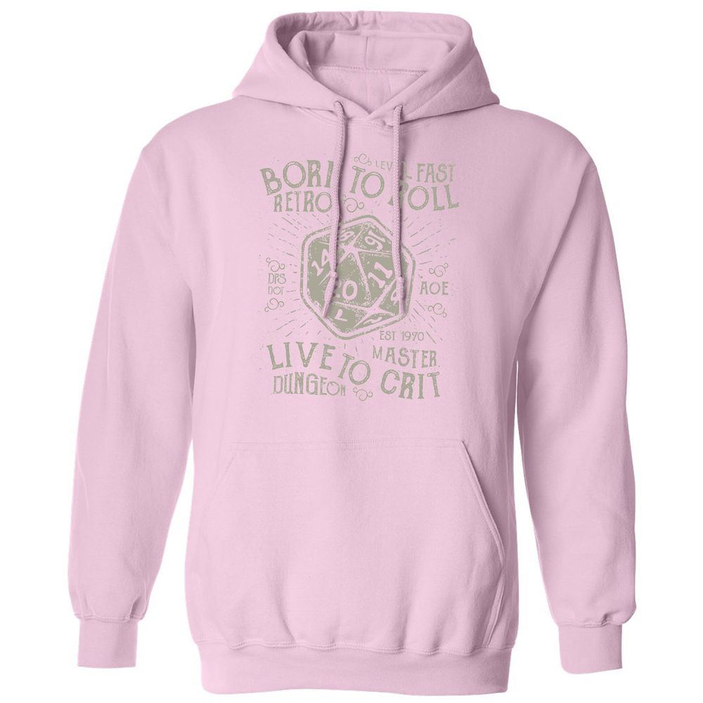 Born To Roll Live To Crit Classic Unisex Hoodie - Light Pink - 3